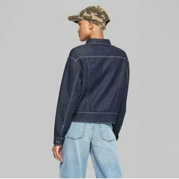 NWT Wild Fable szM dark rinse trucker jean jacket - Picture 4 of 4